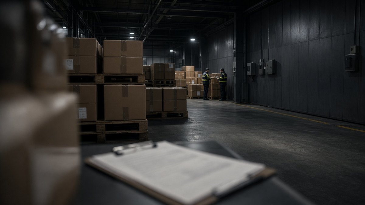 Night cargo inspection area